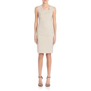 NWT BOSS Dokysina Sheath Work Dress Beige Sz 6